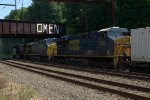 CSX ES40DC 5283 trails on Q034-20